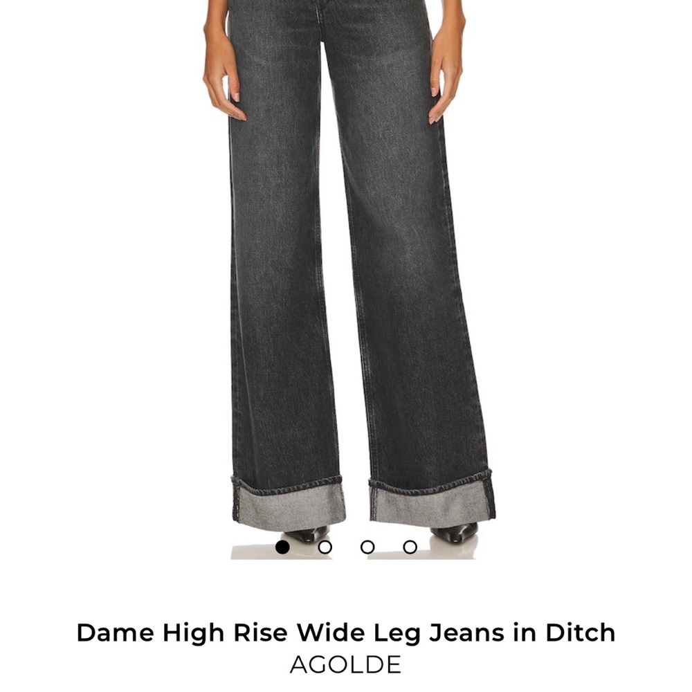 Agolde women’s dame jeans in ditch (black)